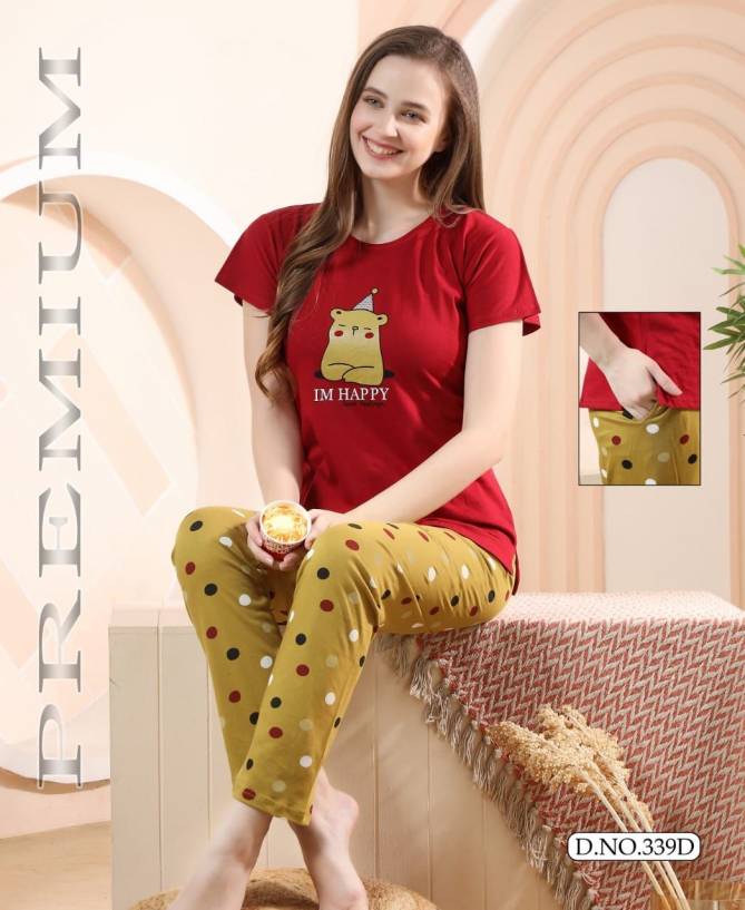Ft New 339 Shinker Fancy Daily Wear Hosiery Cotton Night Suits Collection
